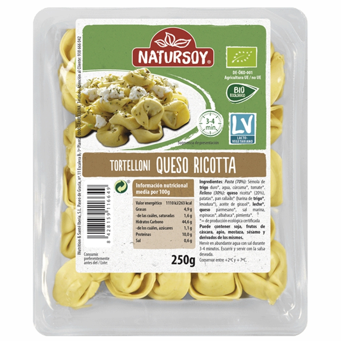 Tortelloni RICOTTA 250g NATURSOY