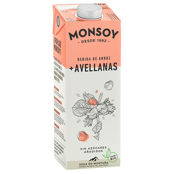 Beguda d'arròs i avellanes 1l MONSOY