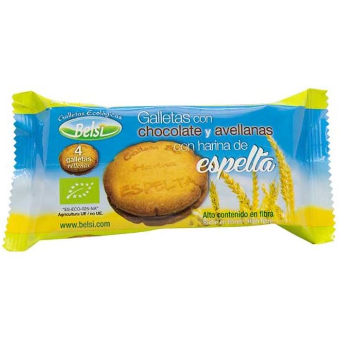 Galetes d'espelta farcides CACAU 70g BELSI