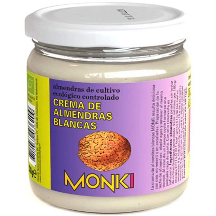 Crema d'ametlles BLANQUES 330g MONKI
