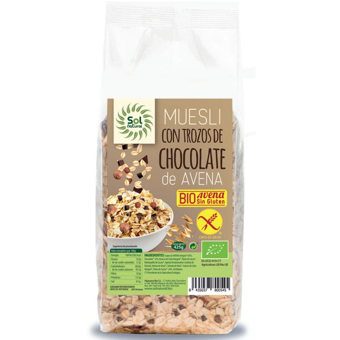 Muesli civada-xoco s/gluten 425g S.NATURAL