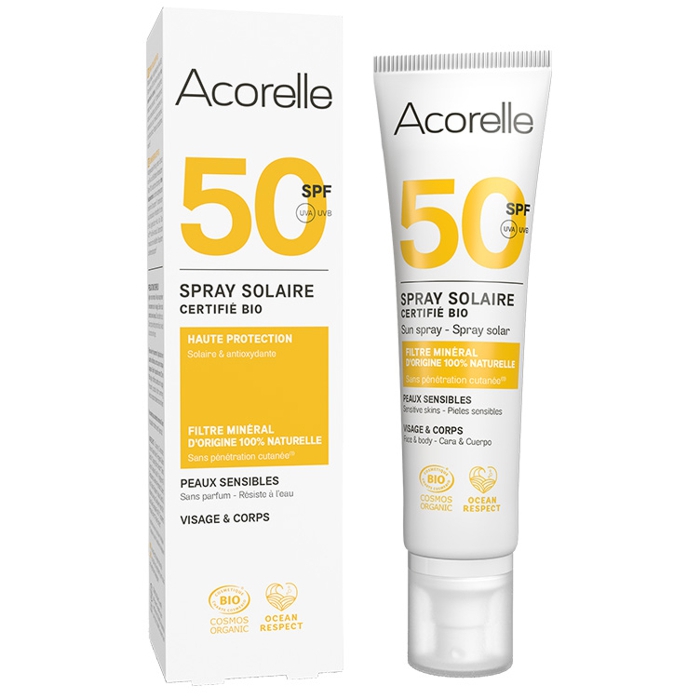 Esprai solar pell sensible 50SPF 100ml ACORELLE