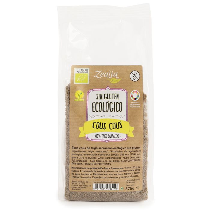 Cuscús sarraí s/gluten 375g ZEALIA