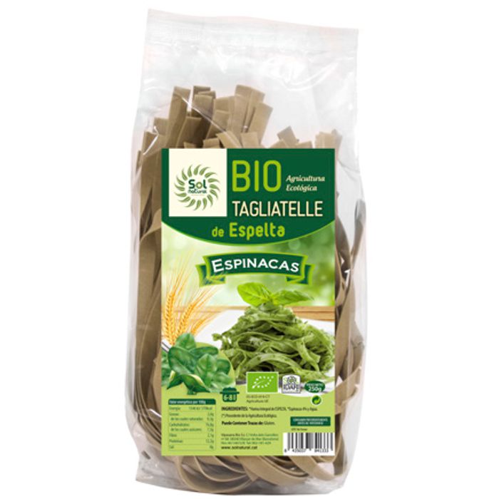 Tagliatelle espelta.espinacs 250g SOL NATURAL