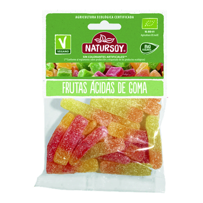 Caramels goma fruita àcida 75g NATURSOY
