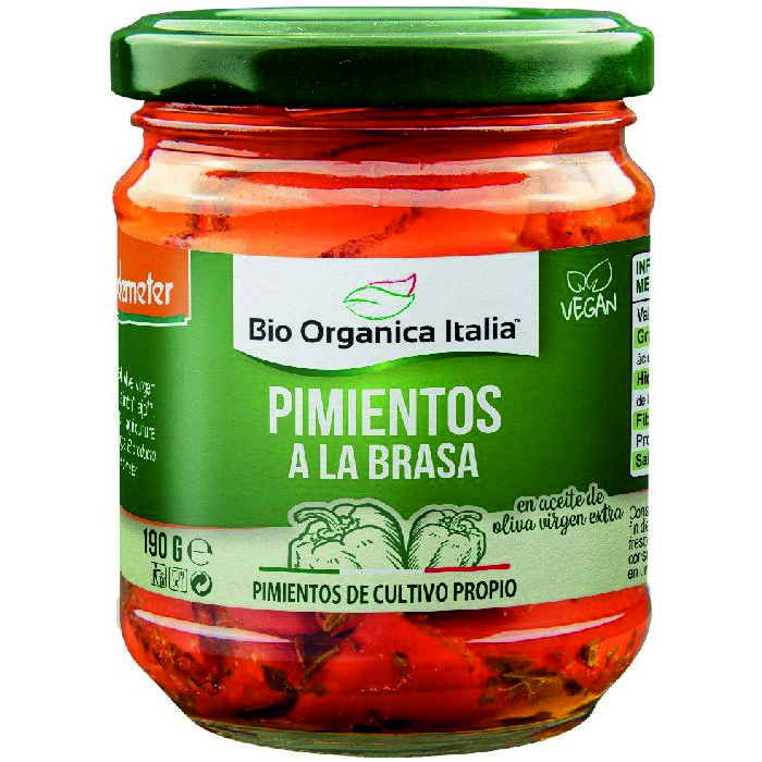 Pebrots brasa en oli 190g B.O. ITALIA