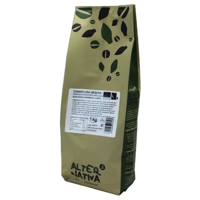 Cobertura vegana xoco blanca 1kg ALTERNATIVA3