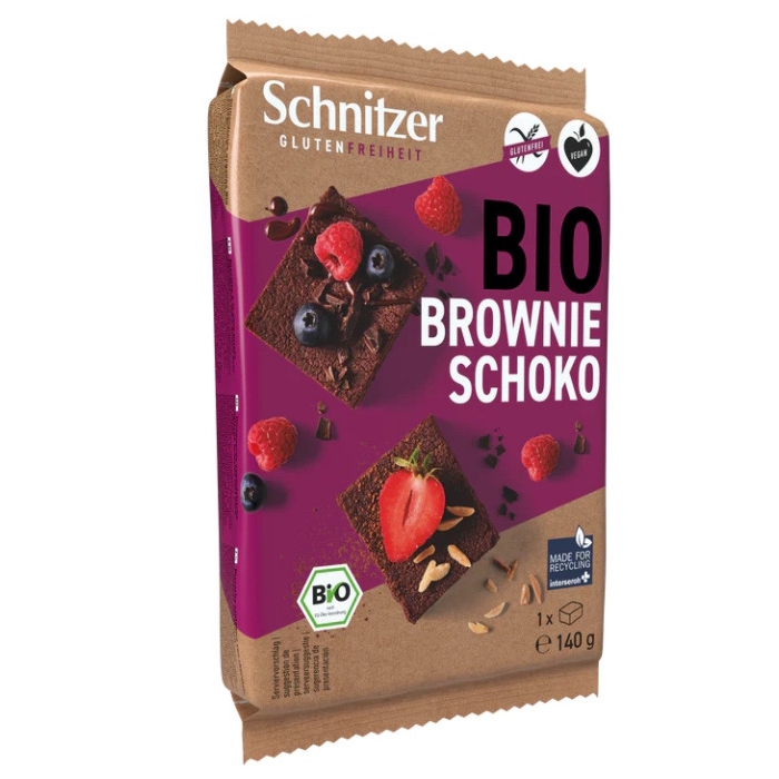 Brownie xoco negre s/gluten 2x140g SCHNITZER