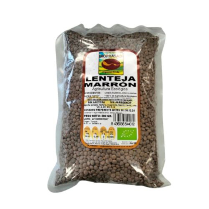 Llentia marró s/gluten 500g BIOPRASAD