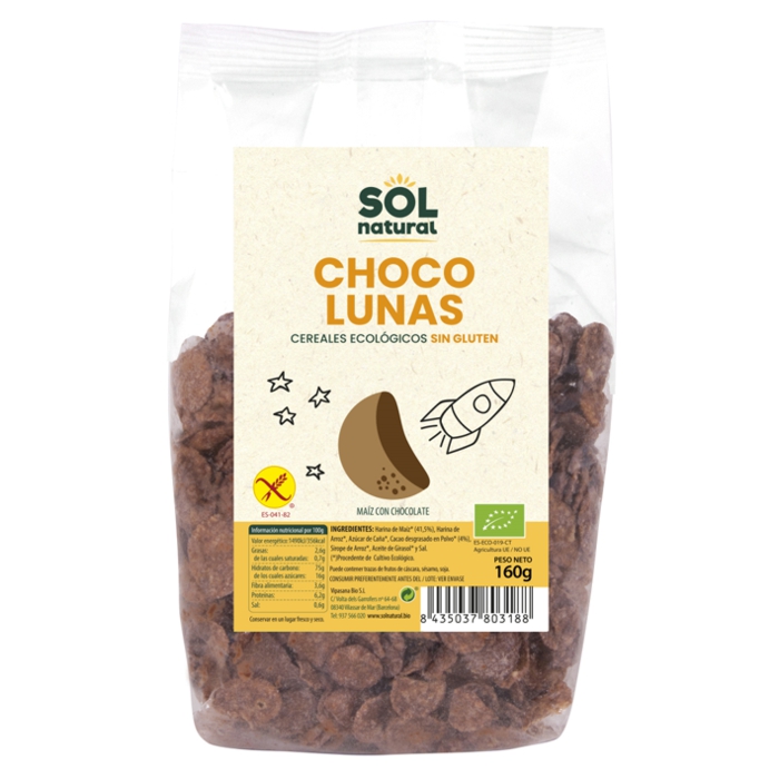 Xoco llunes sense gluten 200g SOL NATURAL