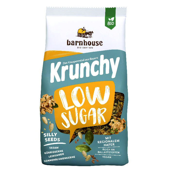Cruixent baix.sucre llavors 375g BARNHOUSE