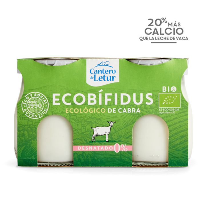 Iogurt ecobífidus CABRA desnatat 2x125g C. LETUR